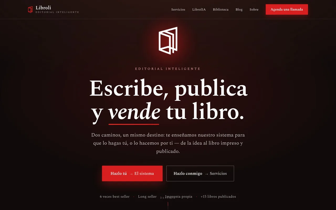 Sitio de Libroli, editorial inteligente